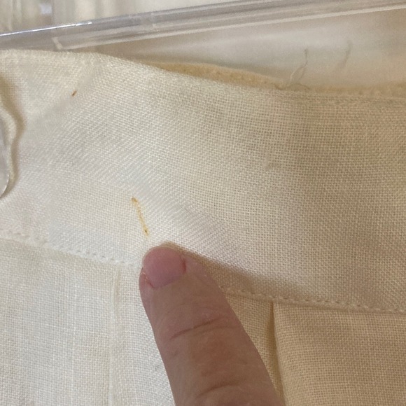 VTG‎ Nancy Crystal Cream Linen Embroidered Lace Trim Pleated Skirt Size 10 Fairy - Picture 7 of 13